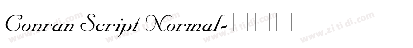 Conran Script Normal字体转换